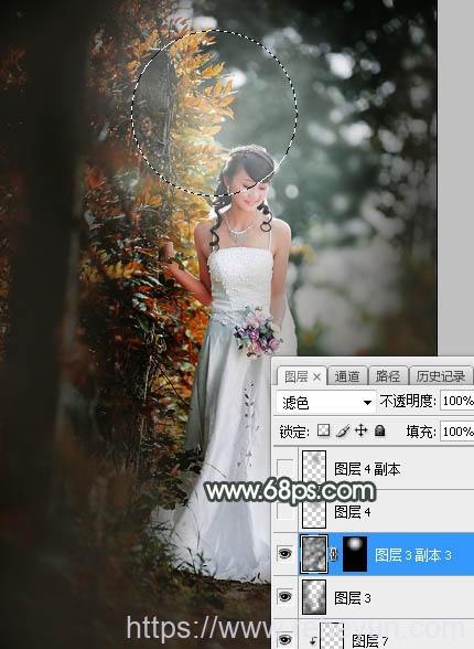 打造黄绿色清纯女生婚纱照片的PS教程 - 第19张  | 热河云